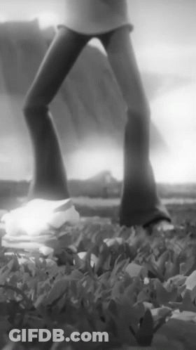 Person Walking On Rocky Surface GIF