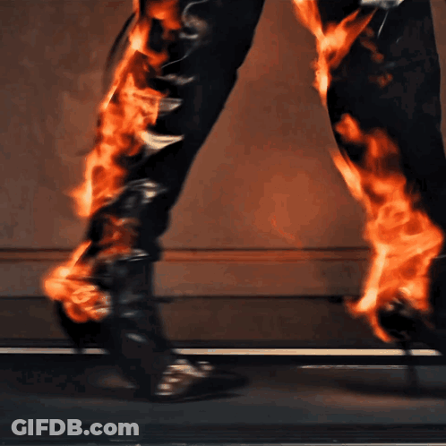 Person Walking On Treadmill With Burning Legs GIF