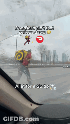 Person Walking Saying DoorDash Ain't That Serious Dawg GIF