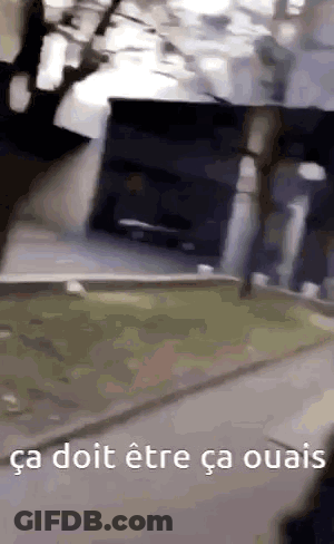 Person Walking Sidewalk Ca Doit Etre Ca Ouais GIF