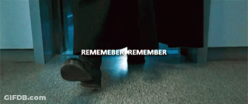 Person Walking Through Door Remember Remember GIF