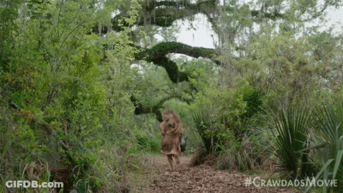 Person Walking Through Forest #Crawdadsmovie GIF