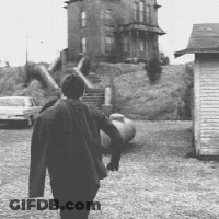 Person Walking Towards House GIF
