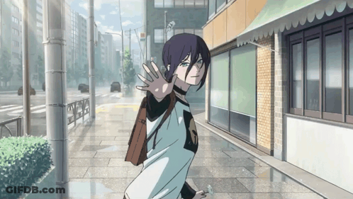 Person Walking With Hand Out GIF