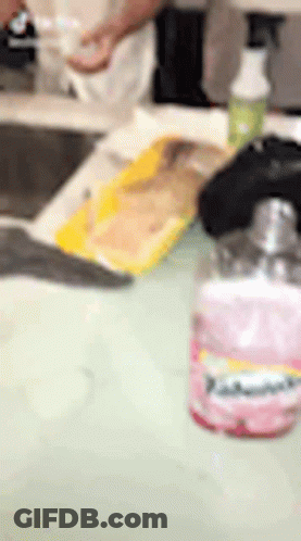 Person Washing Dishes In Kitchen Sink GIF