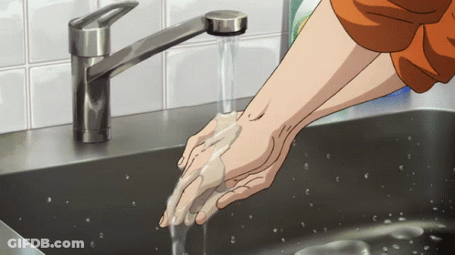 Person Washing Hands With Soap GIF