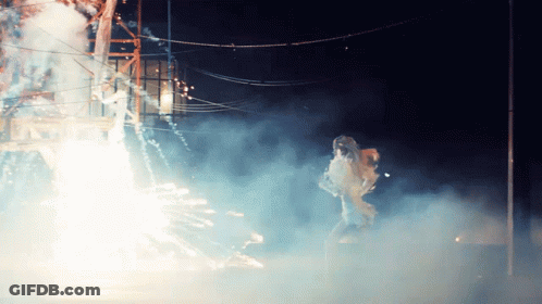 Person Watching Fireworks Display GIF