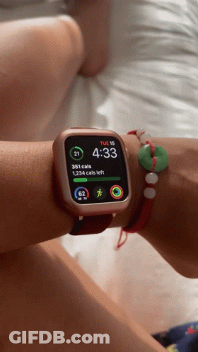 Person Wearing Apple Watch Showing 4:33 GIF