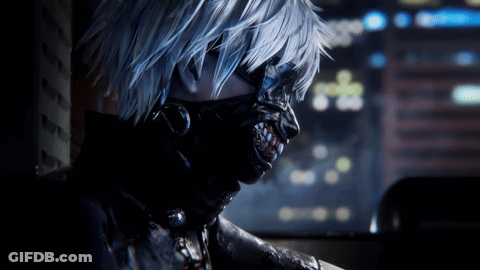 Person Wearing Black Mask GIF