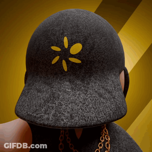 Person Wearing Hat With Walmart Logo GIF
