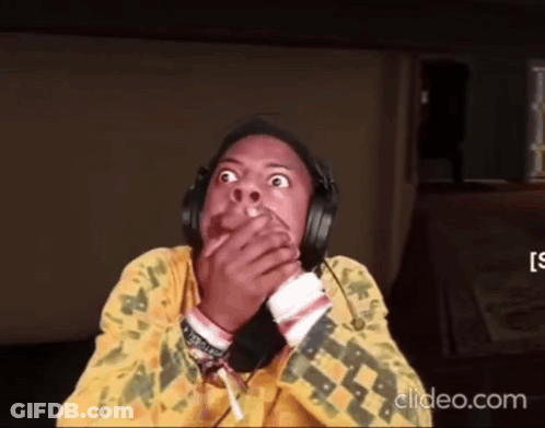 Person Wearing Headphones Covering Mouth GIF