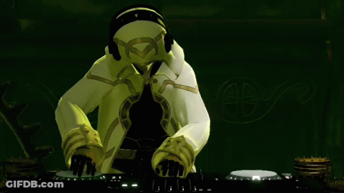 Person Wearing Headphones Playing Turntable GIF