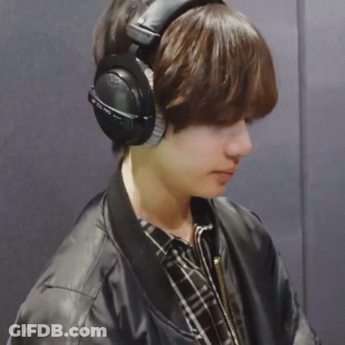 Person Wearing Headphones Saying DTS HD GIF