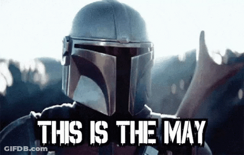 Person Wearing Helmet With May Text GIF
