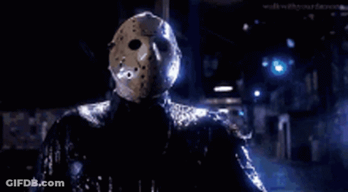 Person Wearing Hockey Mask GIF