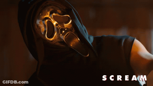 Person Wearing Mask Saying Scream GIF