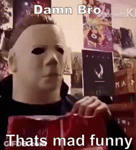 Person Wearing Mask Saying Thats Mad Funny GIF
