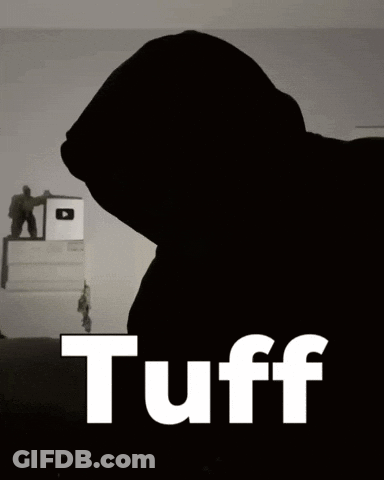 Person Wearing Mask With Tuff GIF