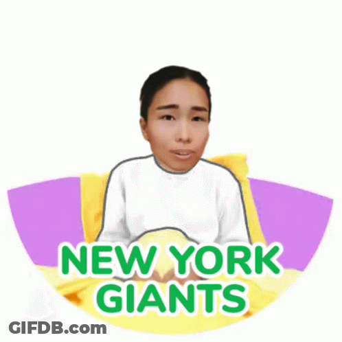 Person Wearing New York Giants Hat GIF