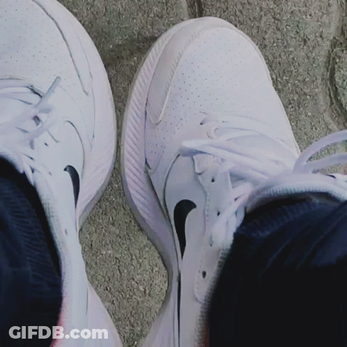 Person Wearing Nike Tennis Shoes GIF