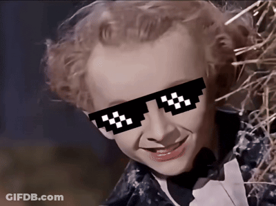 Person Wearing Pixelated Sunglasses With X And Y GIF