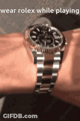 Person Wearing Rolex Watch Saying Wear Rolex While Playing GIF