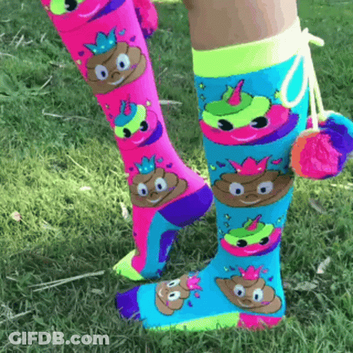 Person Wearing Socks With Poop GIF