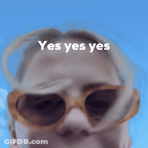 Person Wearing Sunglasses Saying Yes Yes Yes GIF