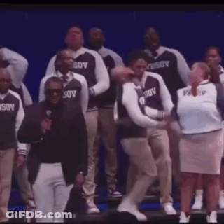 Person Wearing USOV Shirt On Stage GIF