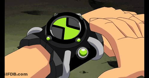 Person Wearing Watch With Green Face GIF