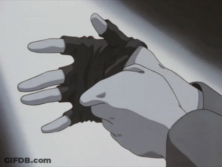 Person Wearing White Gloves With Black Band GIF
