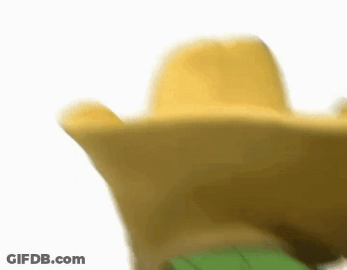 Person Wearing Yellow Hat GIF
