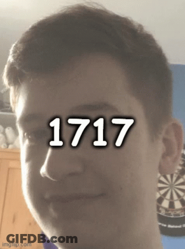 Person With 1717 On Face GIF