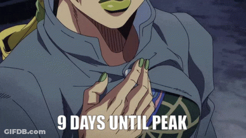 Person With 9 Days Until Peak GIF
