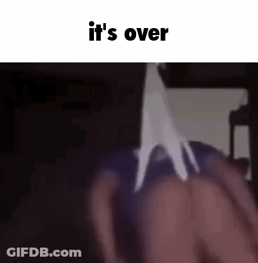 Person With Blanket On Head Saying It's Over GIF
