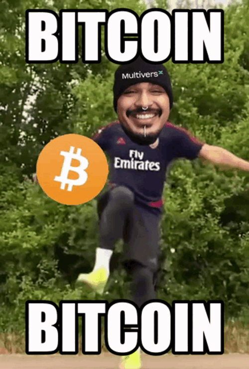 Person With Blazzord Head Kicking Bitcoin As Ball GIF