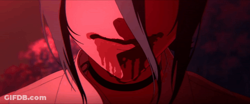 Person With Blood From Mouth GIF