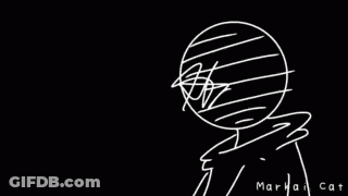 Person With Blood From Mouth And Globe Saying Marka Cat GIF