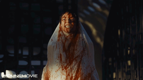 Person With Blood On Face Dune Movie GIF