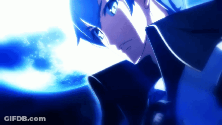 Person With Blue Hair Close Up GIF