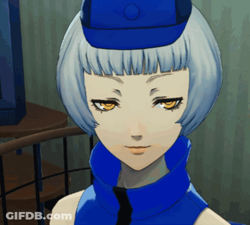 Person With Blue Hat Close Up GIF