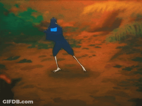 Person With Blue Heart Standing On Dirt Road GIF
