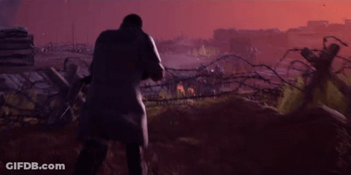 Person With Blue Lightning Bolt In Dark Room GIF