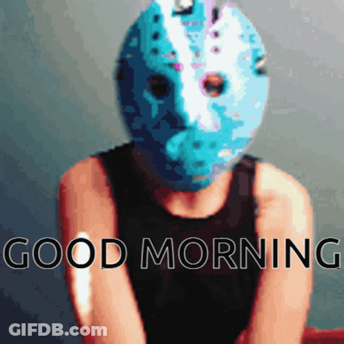 Person With Blue Mask Saying Good Morning GIF
