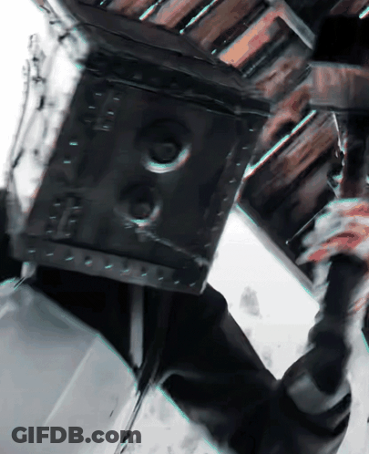 Person With Box On Head Saying SD GIF
