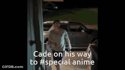 Person With Cade On Way To Anime GIF