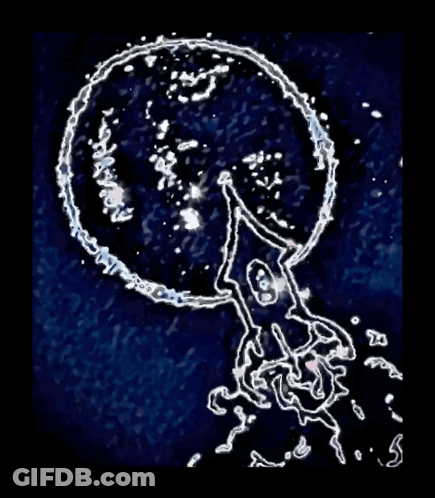 Person With Circle Around Neck GIF