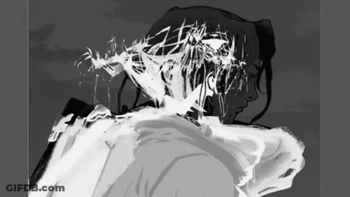 Person With Crown Of Thorns Black And White GIF