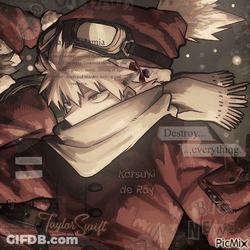 Person With Destroy Everything Scarf GIF