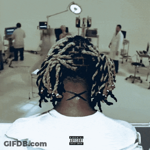 Person With Dreadlocks And Parental Advisory Label GIF
